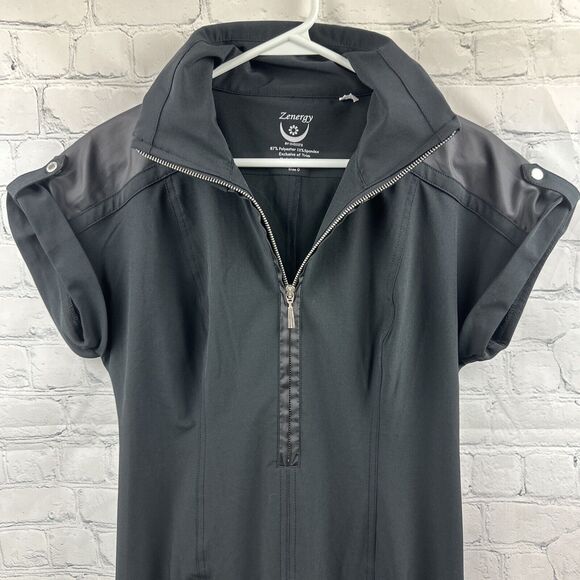 Zenergy Chicos Dress Black Stretch Hooded Neema Activewear Golf Size 0 - Picture 3 of 16